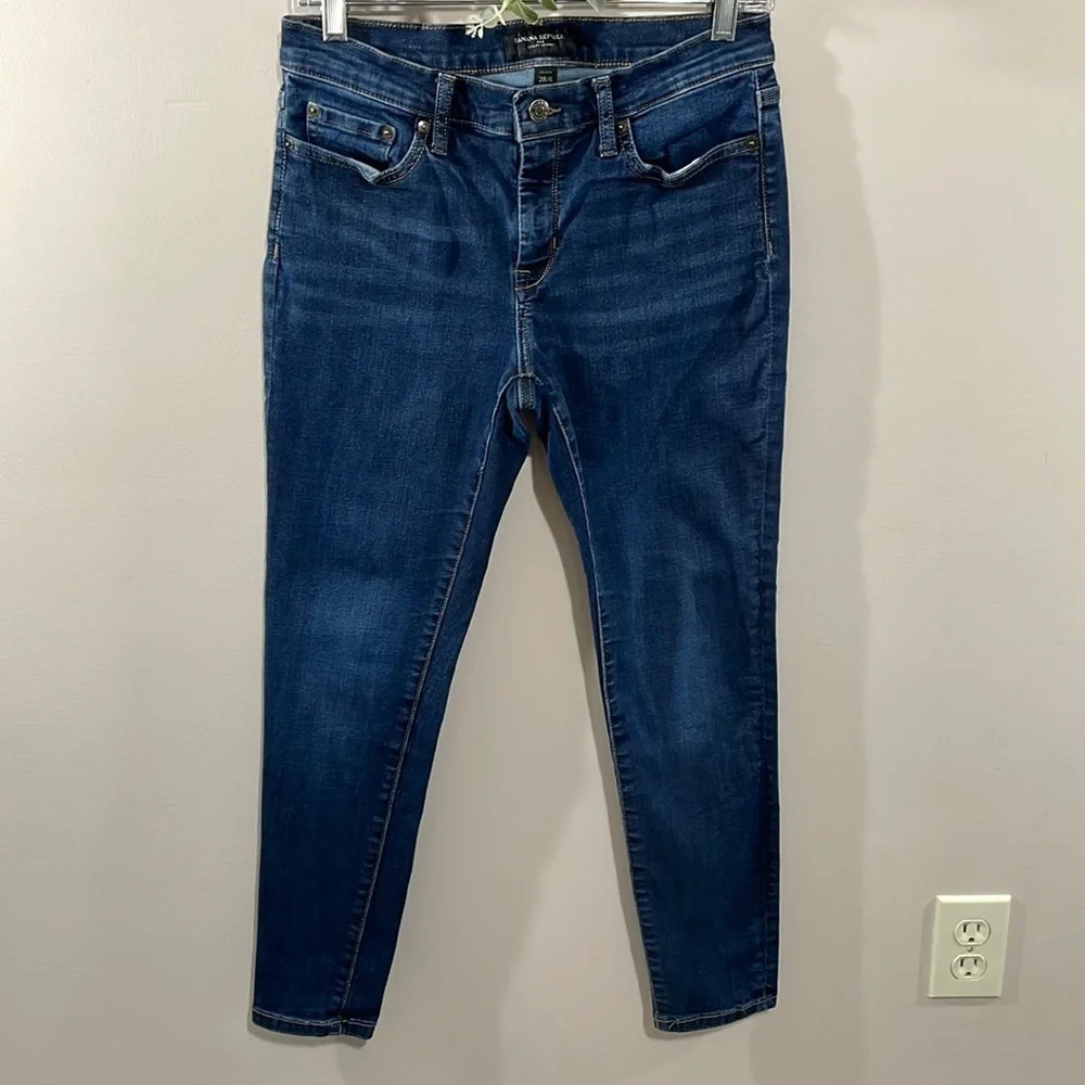 Banana Republic Sculpt Skinny Dark Wash Denim Jeans 28/6 Petite
